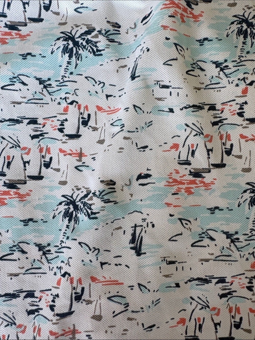 johnnie-O Light Blue Tropical Print Button-Down Shirt - Picture 3 of 3